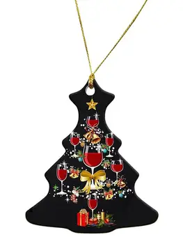 Vianočný Stromček V Tvare Značky Drevené Vianočné Zavesiť Ornament S Visieť Lano Slávnostné Vianočné Ozdoby, Vianočné Dekorácie