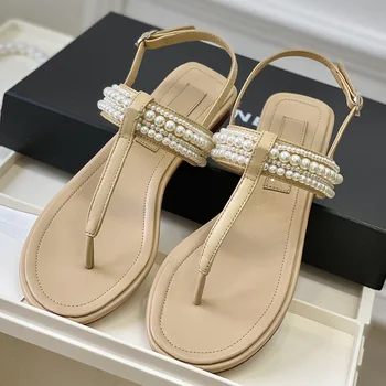 Vysoká Kvalita Bežné Sandále pre Ženy 2023 Dizajnér Luxusné Real Kožené Super Ženské Topánky Zapatillas De Mujer