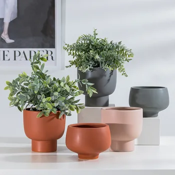 Výdatný Keramické Vázy, pre Domáce Dekorácie individuálny a Kreatívny Zelená Kvetináčov Krytý Minimalistický Kvetináče Sadenie