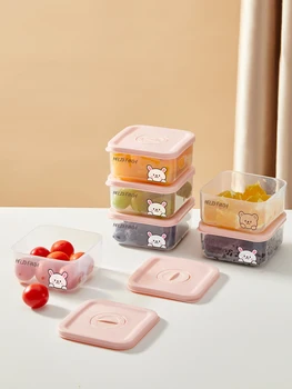 WORTHBUY Chladnička Potravín, Zachovanie Box Stohovateľné Tepla-odolávanie Prenosné Bento Box Ovocie Skladovanie Potravín Kontajner Pre Kuchyňa